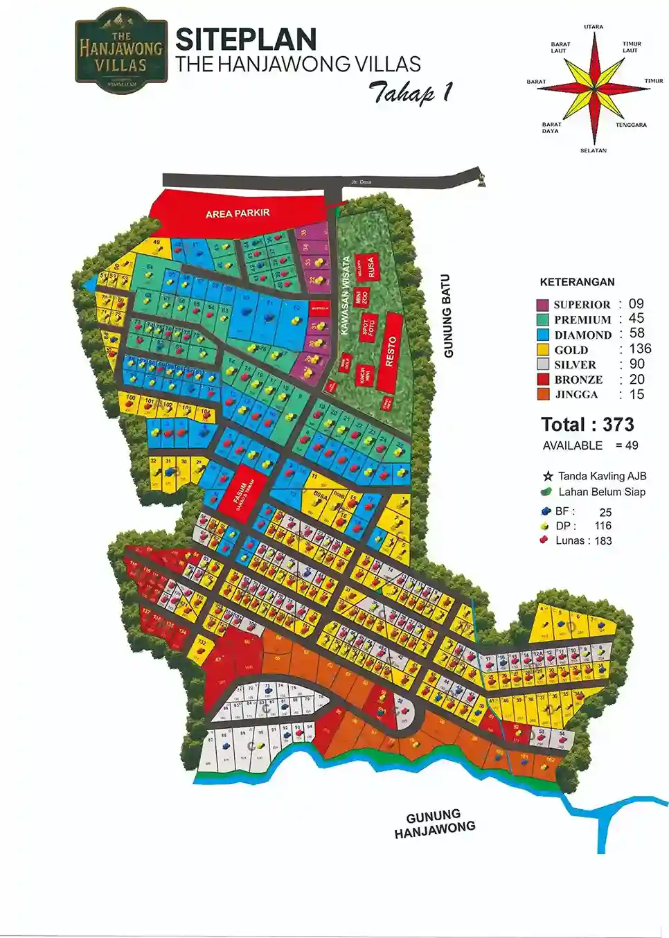 Siteplan Tahap 1 The Hanjawong Villas